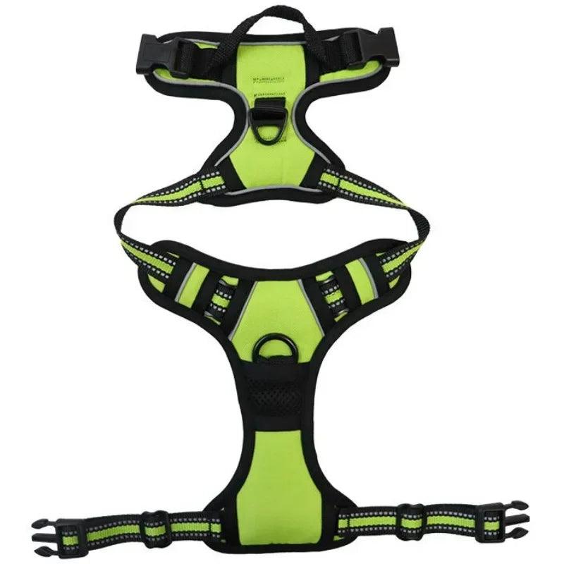 Reflective No-Pull Dog Harness – Dual Clips, Padded & Adjustable