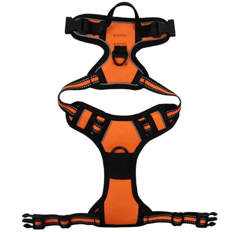 Reflective No-Pull Dog Harness – Dual Clips, Padded & Adjustable